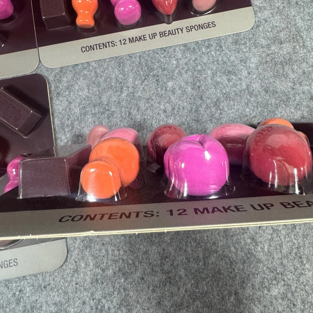 Lot of 5 Hershey 12 Beauty Sponges Taste Beauty Candy Shaped Makeup Blenders Set